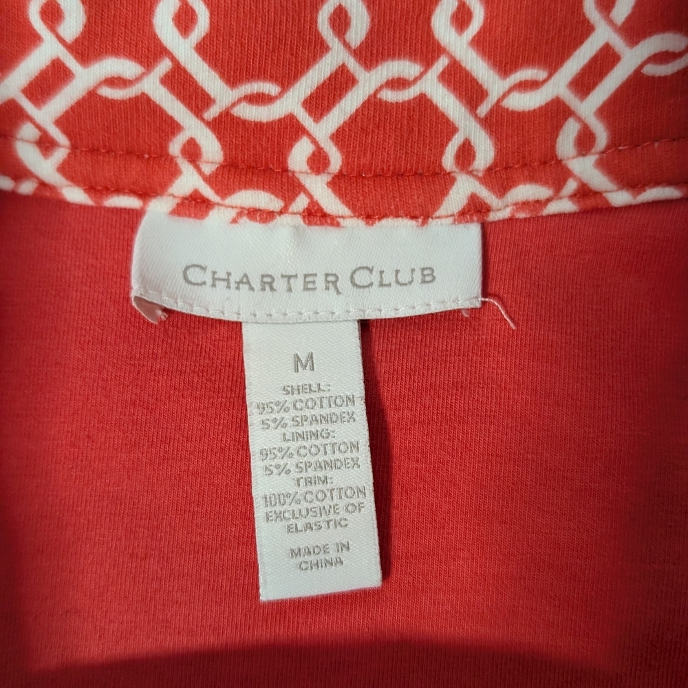 Charter Club Red and White Patterned Dress - Picture 6 of 8